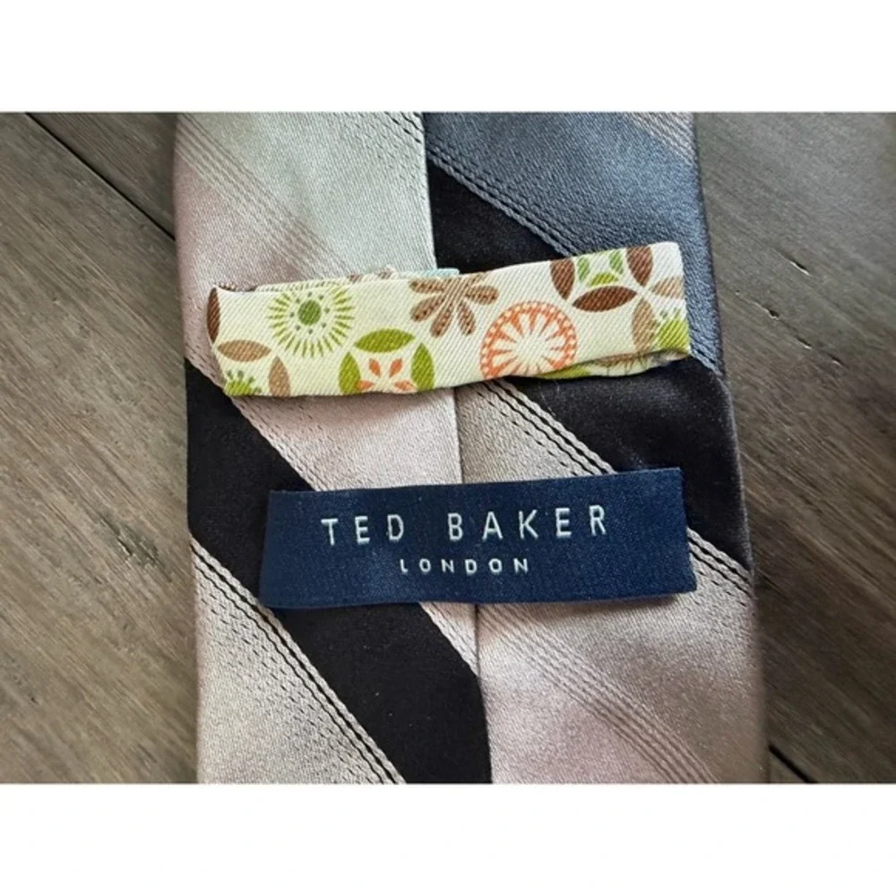 Ted Baker Silk Tie Diagonal Stripe Men's‎ Necktie Father's Day Gift Multicolor